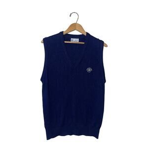 Vintage Emerald Bay Sweater Vest Pickering Kimberton USA Made  VTG 80s Large